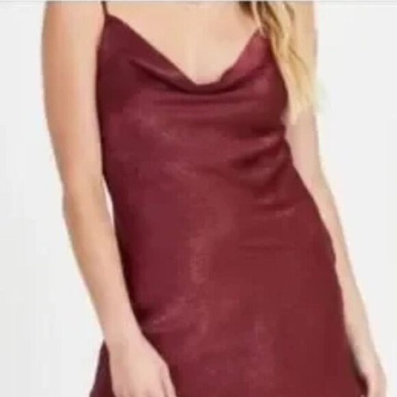 Altar'd State Dresses & Skirts - Altered state sexy sleek Maroon Intimacy Inspired slip Holiday shiny dress M